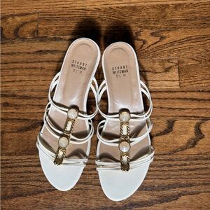 Stuart Weitzman Cream vintage Sandals jeweled  Design